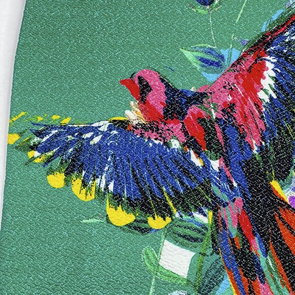 Maeve By Anthropologie Bird Floral Tropical Teal Textured Skirt Size S - NWOT - Picture 7 of 7